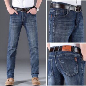 Classic Straight Leg Blue Jeans