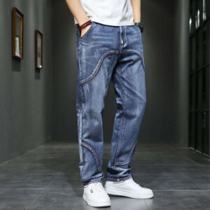 Relaxed Fit Tapered Denim Pants